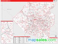 Allegheny County, PA Wall Map Zip Code