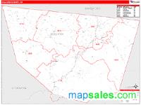 Sullivan County, PA Wall Map Zip Code