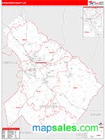 Greenwood County, SC Wall Map Zip Code