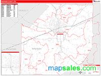 Madison County, TN Wall Map Zip Code