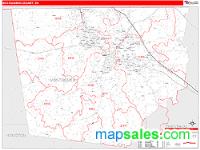 Montgomery County, TN Wall Map Zip Code