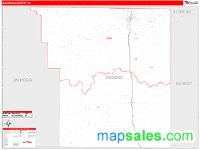 Brooks County, TX Wall Map Zip Code