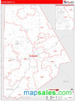 Brown County, TX Wall Map Zip Code