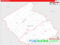 Burleson County, TX Wall Map Zip Code