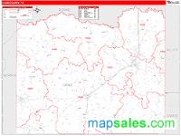 Cass County, TX Wall Map Zip Code