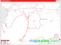 Chambers County, TX Wall Map Zip Code