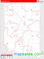 Coleman County, TX Wall Map Zip Code