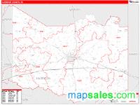 Harrison County, TX Wall Map Zip Code