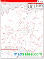 Lamar County, TX Wall Map Zip Code