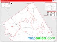 Lampasas County, TX Wall Map Zip Code