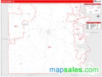 Llano County, TX Wall Map Zip Code