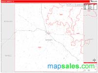 Mason County, TX Wall Map Zip Code