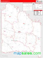 Red River County, TX Wall Map