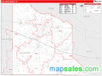 Van Zandt County, TX Wall Map Zip Code