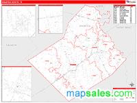 Wharton County, TX Wall Map Zip Code