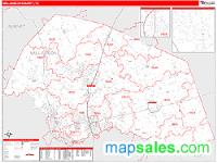 Williamson County, TX Wall Map Zip Code