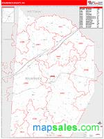 Brunswick County, VA Wall Map Zip Code