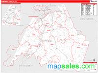 Campbell County, VA Wall Map