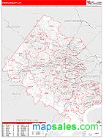 Fairfax County, VA Wall Map Zip Code