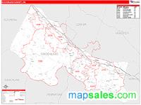 Goochland County, VA Wall Map Zip Code