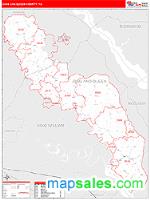 King and Queen County, VA Wall Map Zip Code