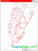 Northampton County, VA Wall Map Zip Code