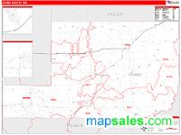 Adams County, WA Wall Map Zip Code