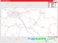 Eau Claire County, WI Wall Map Zip Code