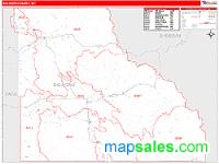 Big Horn County, WY Wall Map Zip Code