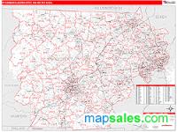 Fitchburg-Leominster Metro Area Wall Map