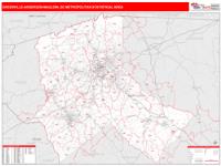 Greenville-Anderson-Mauldin Metro Area Wall Map