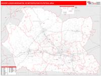 Hickory-Lenoir-Morganton Metro Area Wall Map