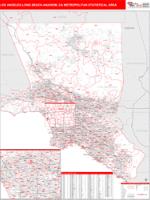 Los Angeles-Long Beach-Anaheim Metro Area Wall Map