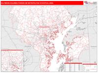 Baltimore-Columbia-Towson Metro Area Wall Map