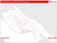 Santa Cruz-Watsonville Metro Area Wall Map