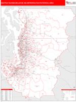 Seattle-Tacoma-Bellevue Metro Area Wall Map