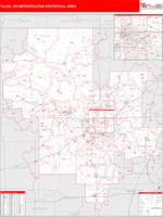 Tulsa Metro Area Wall Map