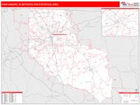 Spartanburg Metro Area Wall Map