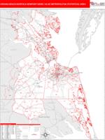 Virginia Beach-Norfolk-Newport News Metro Area Wall Map