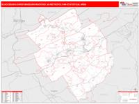 Blacksburg-Christiansburg-Radford Metro Area Wall Map