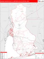 Daphne-Fairhope-Foley Metro Area Wall Map