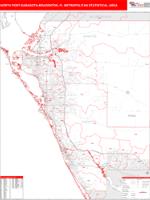 North Port-Sarasota-Bradenton Metro Area Wall Map