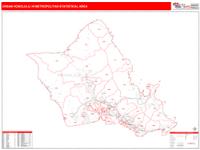 Urban Honolulu Metro Area Wall Map