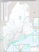 Maine  Wall Map Zip Code