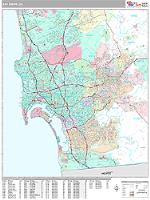 San Diego Wall Map