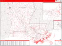 Louisiana  Wall Map Zip Code