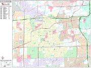 Naperville <br /> Wall Map <br /> Premium Style 2025 Map