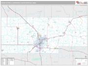 Cedar Rapids Metro Area <br /> Wall Map <br /> Premium Style 2025 Map