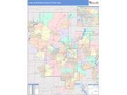 Tulsa <br /> Wall Map <br /> Color Cast Style 2024 Map