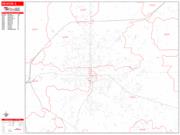 Decatur <br /> Wall Map <br /> Zip Code <br /> Red Line Style 2024 Map